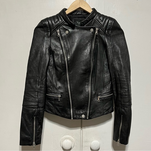 Zara Genuine Leather Moto Jacket ASO Kendall & Kylie Jenner, Size XS - Picture 5 of 16